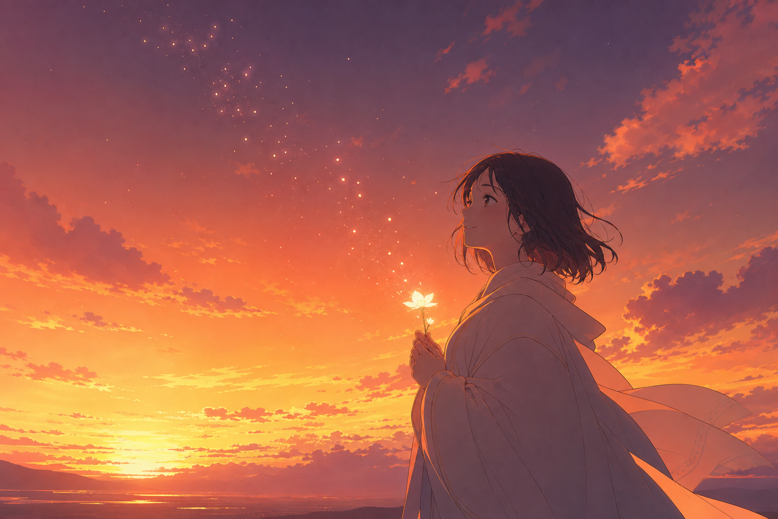 君の空に花を